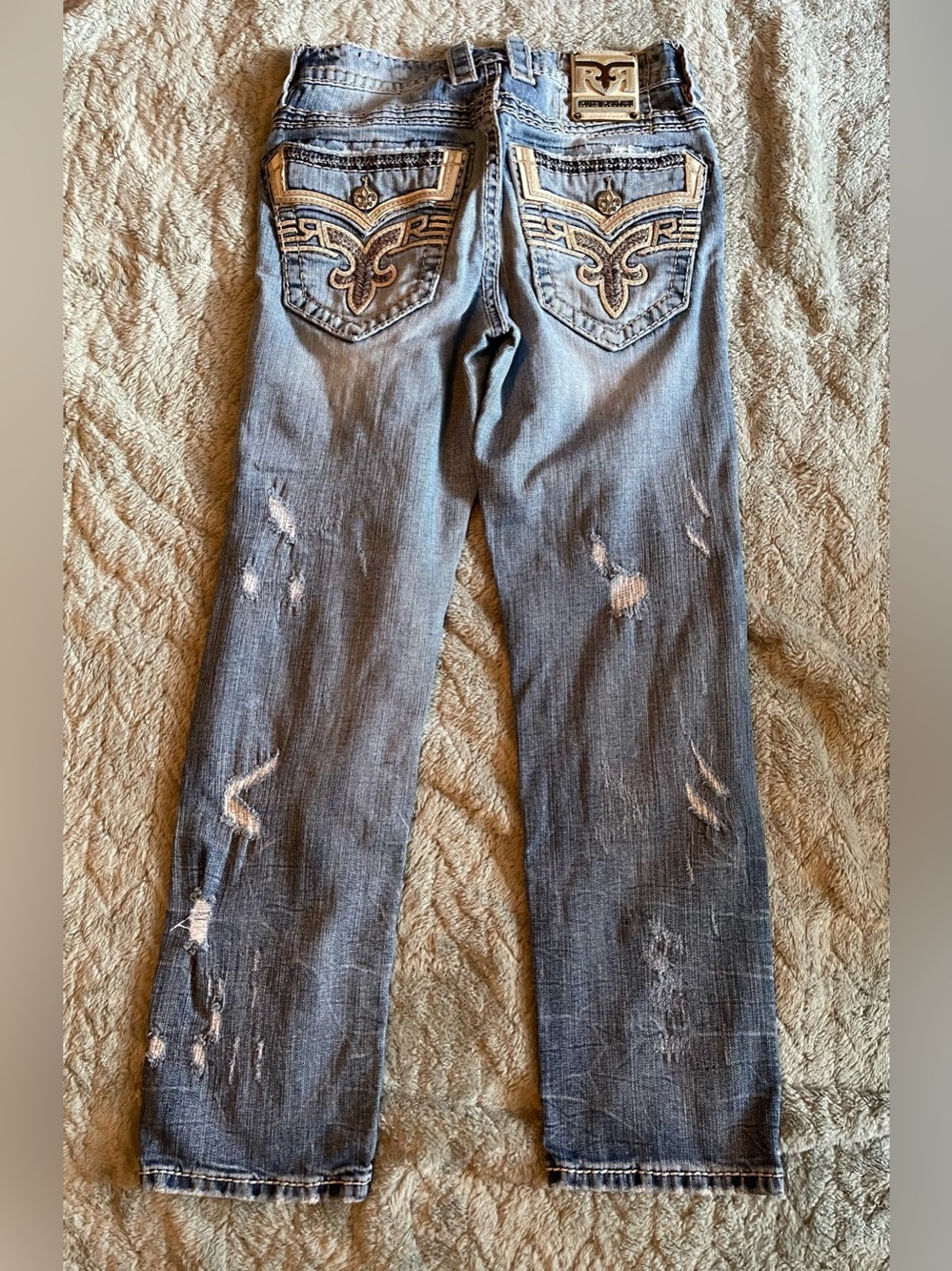 Men’s Rock Revival Distressed Jeans Size 29